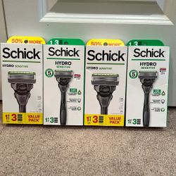 Schick 5-blade razor + 3 refills: $5 each