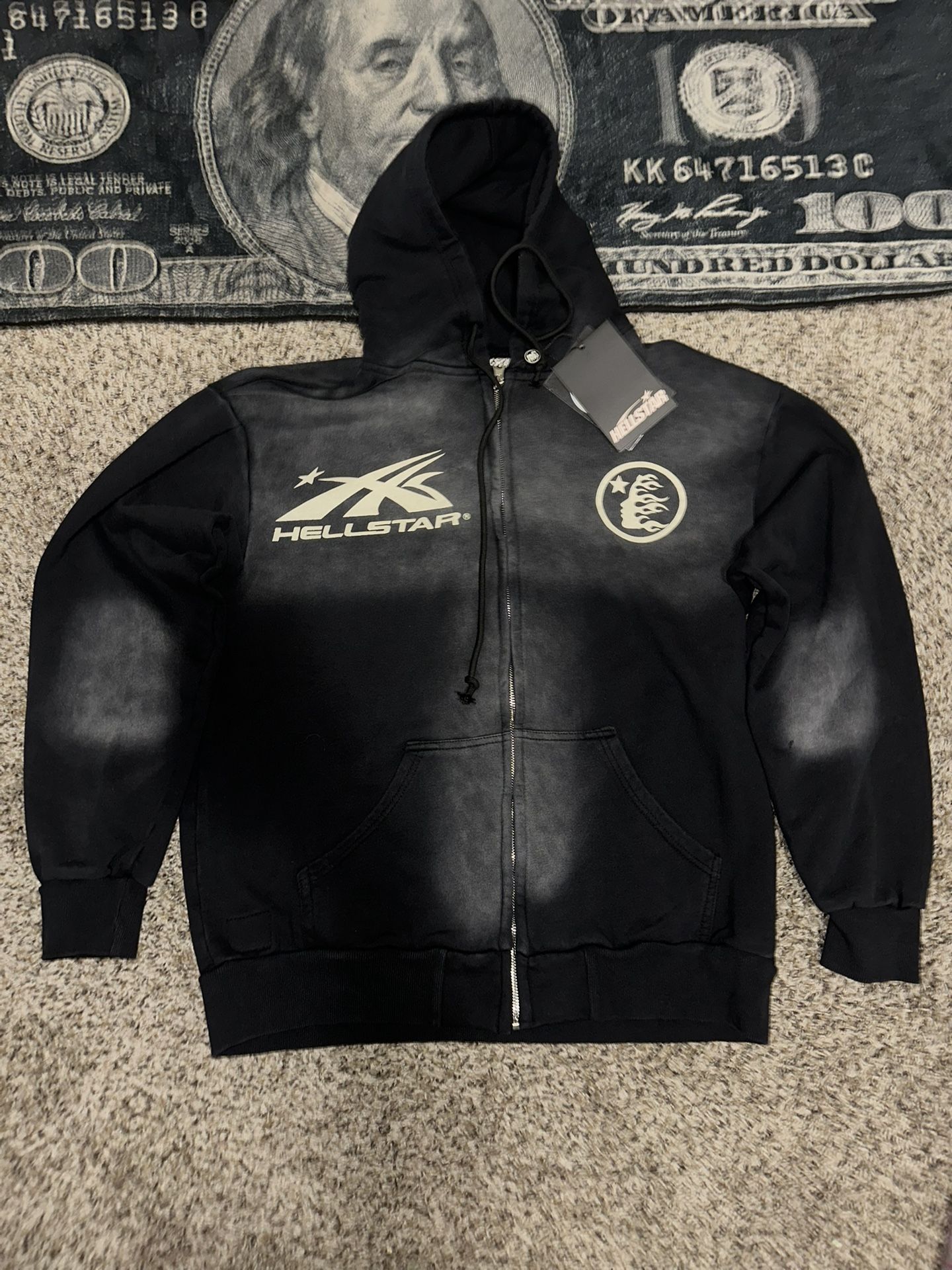 Black Hellstar Hoodie Size Medium And Large