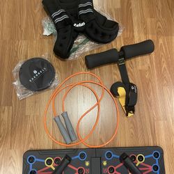 Set Of Exercise And Workout Items 