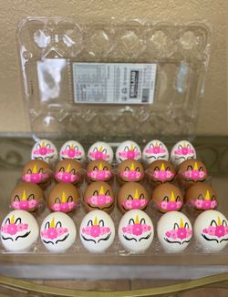 24 Unicorn Confetti Easter Eggs! (hand Painted
