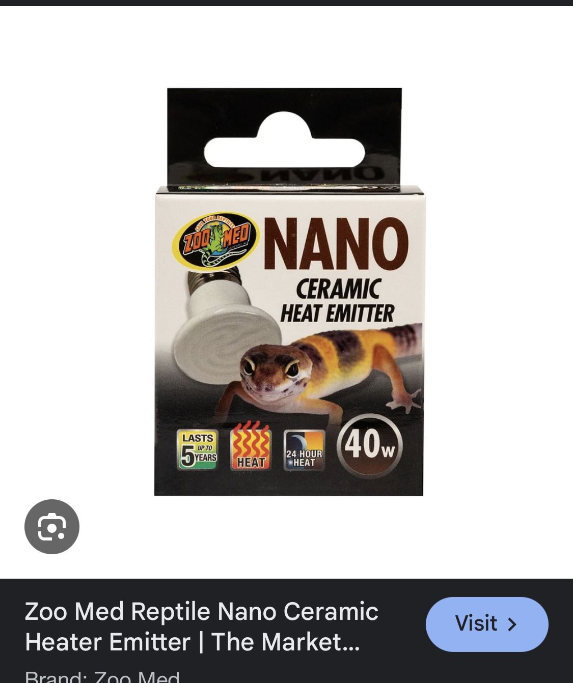 Nano Ceramic Heat Emitter With Dual Dome Heat Lamp