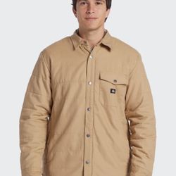 NEW QUIKSILVER CANVAS SHERPA-LINED JACKET - LARGE, NEW WITH TAGS