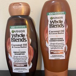 Garnier Whole Blends Coconut Oil & Cocoa Butter Shampoo Conditioner Set 