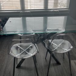 Glass Table And Chairs