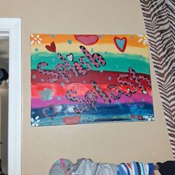 Handmade Painting  For Bathroom  Or Art Room