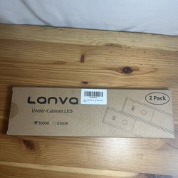 LANVA Under Cabinet Light, Hand Waving Magnetic Closet Lighting, Wireless Rechargeable Motion Sensor Lights for Wardrobe, Kitchen, Staircae