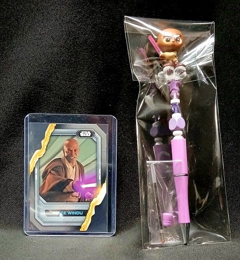 Beaded Pen And Trading Card