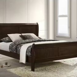 Coaster Louis Philippe King Sleigh Bed In Cappuccino Color