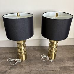 NEW Gold & Black Lamps 