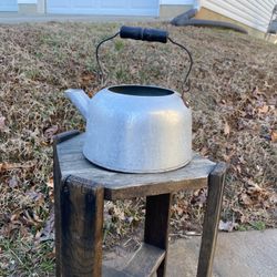 Primitive Metal Coffee Pot (would Make A Great Flower Pot As It Leaks Around The Bottom)