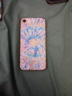 Blue And Pink Tie Dye Apple iPhone 7, 7S, 8, Case 
