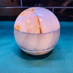 Beautiful polished banded onyx natural stone sphere