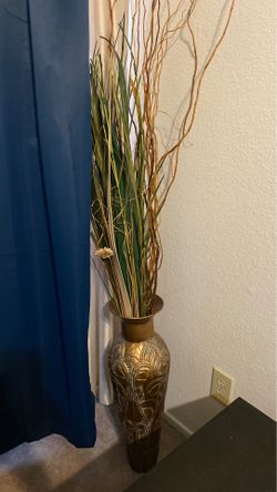 Fake plant and vase