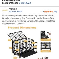 Dog Cage Used 