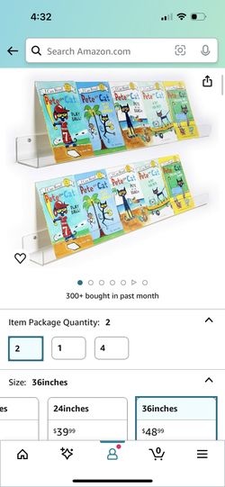 Acrylic Floating Bookshelves For Nursery , Clear Shelves