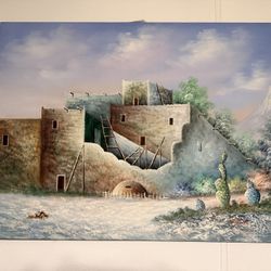 Southwestern Oil Painting By W. Zeller