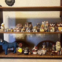Woodland Creatures Statue Collection - Sold As A Lot