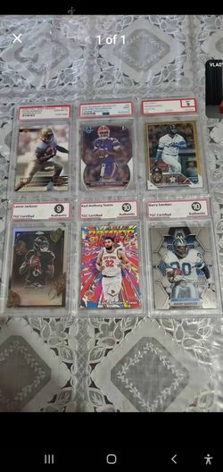 Lot of 6 Graded Sports Cards - PSA & TGC Certified - Anthony Richardson, Lamar Jackson, Barry Sander
