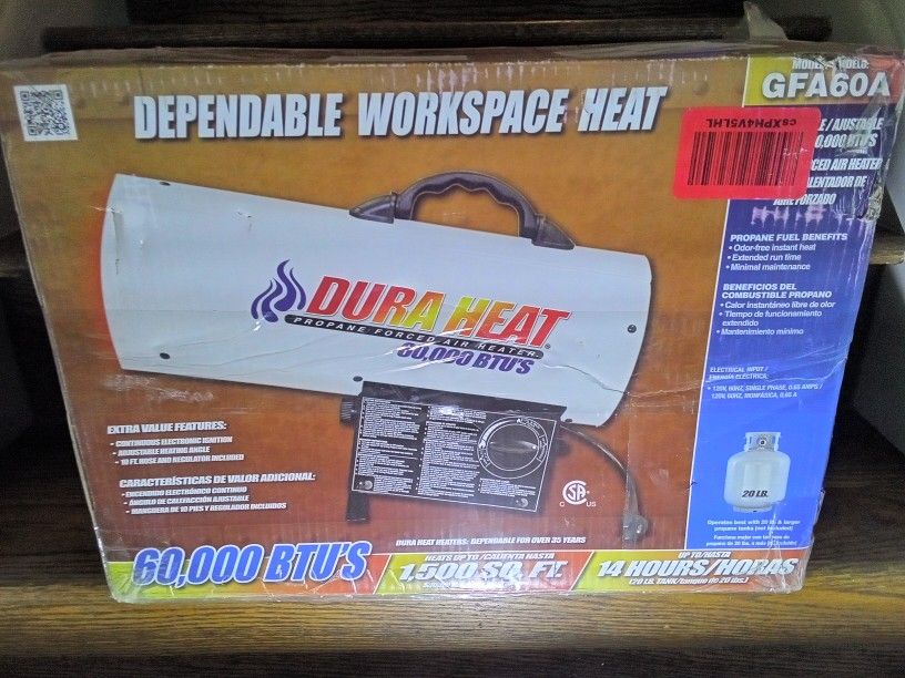 BRAND NEW Dura Heat Propane Forced Air Heater -60,000 BTU - $100