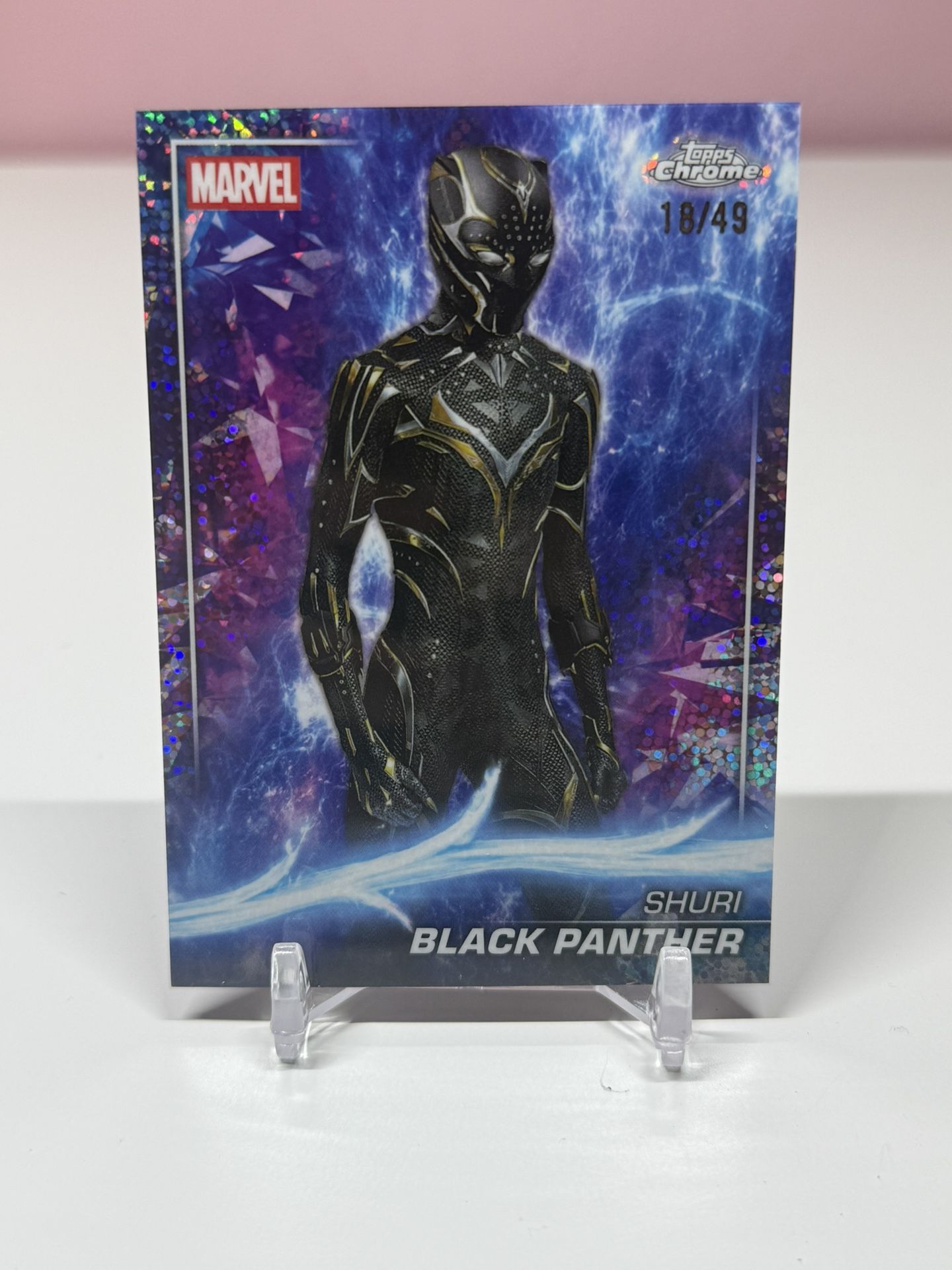 2025 Topps Chrome Black Panther Wakanda Forever Shuri #140 18/49
