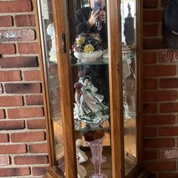Curio With Glass Shelves 