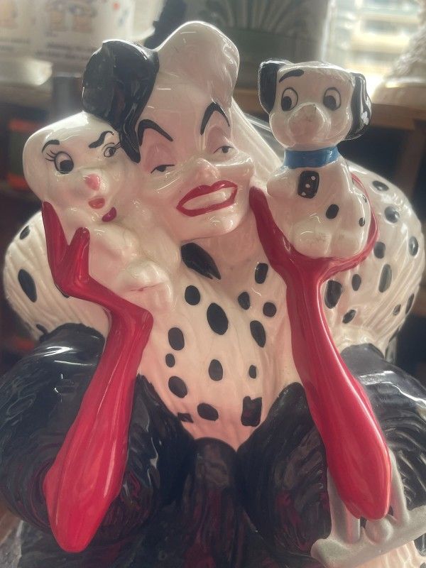 Disney Cruella DeVille Dalmatian Cookie Jar