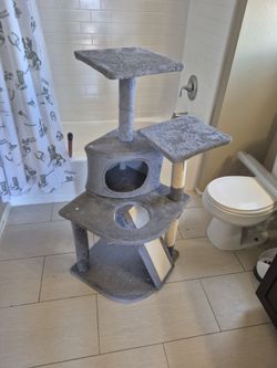 Vibrant Life 5- Level Multi-Functional Cat Tree & Condo, Gray, 45"