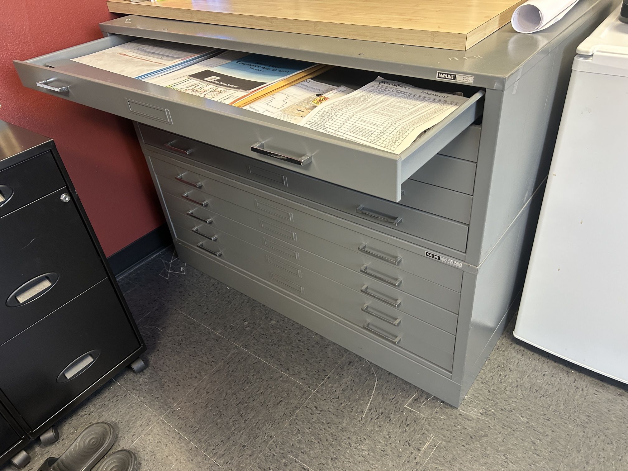 Mayline C-File Steel Cabinet - Flat File
