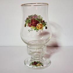 Royal Albert Old Country Roses Glass Candle Holder