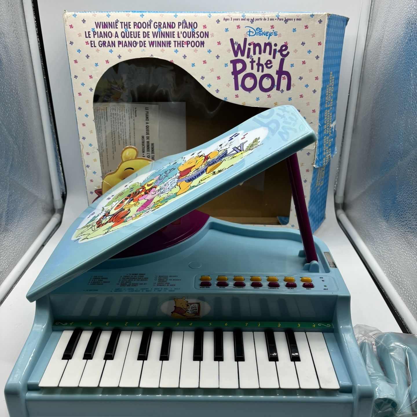 Disney Store Winnie The Pooh Electronic Keyboard Record Grand Piano 24 Keys for Sale in Lynn MA OfferUp
