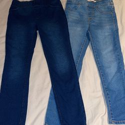Girls Pull Up Jeans Size 6-7