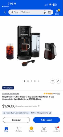 Ninja DualBrew Hot & Iced 12-Cup Drip Coffee Maker, CFP150