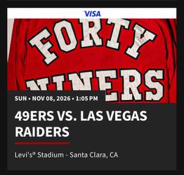 49ers Vs Raiders 11/08/26 With All You Can Eat & Drink