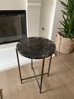 Petrified Wood Martini Side Table NEW 499 from Arhaus similar to
