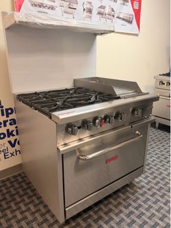 4 Burners & 12” Griddle