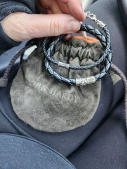 John Hardy Genuine Leather & Sterling Silver Bracelets (2)