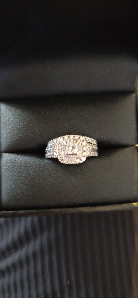 Adrianna Papell Diamond Wedding RING 1 1/5 ct tw 14K White Gold
