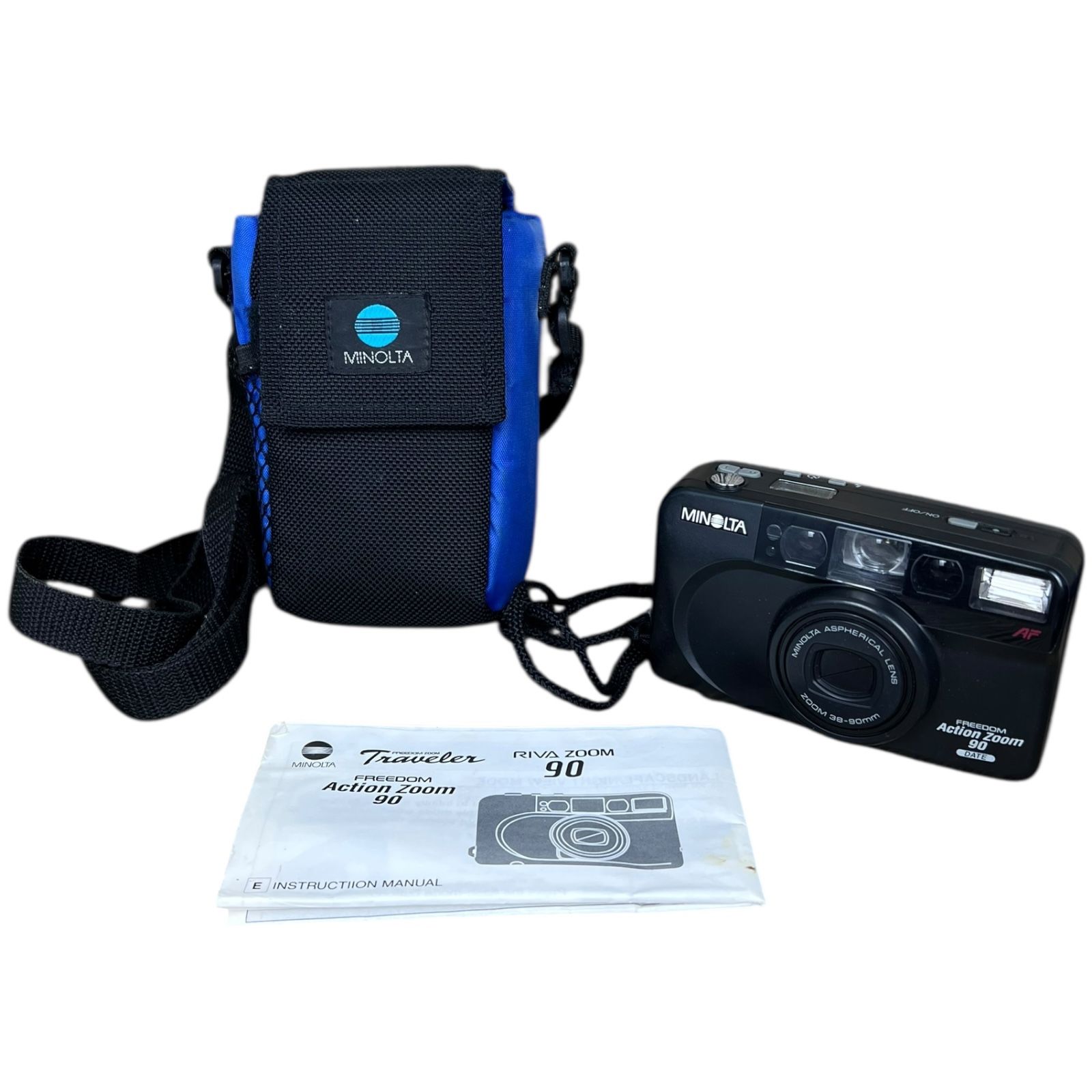 Minolta Freedom Action Zoom 90 Date Point & Shoot Film Camera W/instrudtions