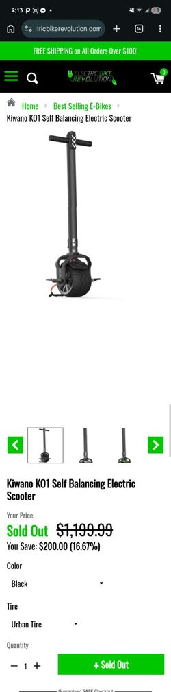 Kiro10 self balancing electric scooter.