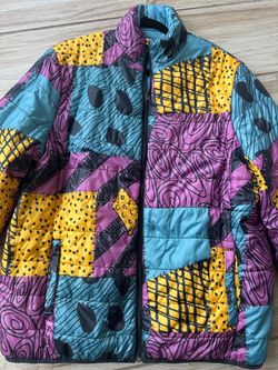 Disney The Nightmare Before Christmas Sally Reversible Puffer Jacket size Large