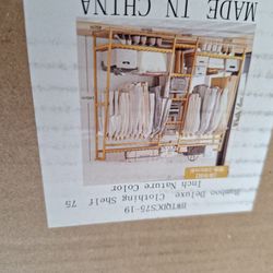 New In Box Bamboo Delux 75 Inch Shelf System