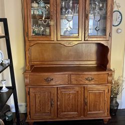 Two Piece Dining Room Hutch With Lighting