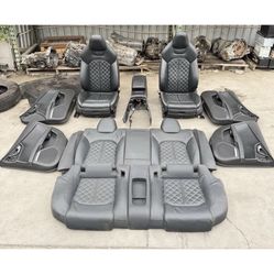 2014 Audi S7 Full Black Leather Interior Parts
