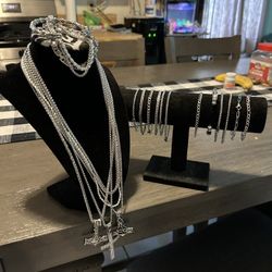 Stainless Steel Men’s Necklace And Bracelet Sets