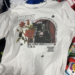 PRPS Goods & Co. XL Panther Roses Bruised Never Broken T-shirt