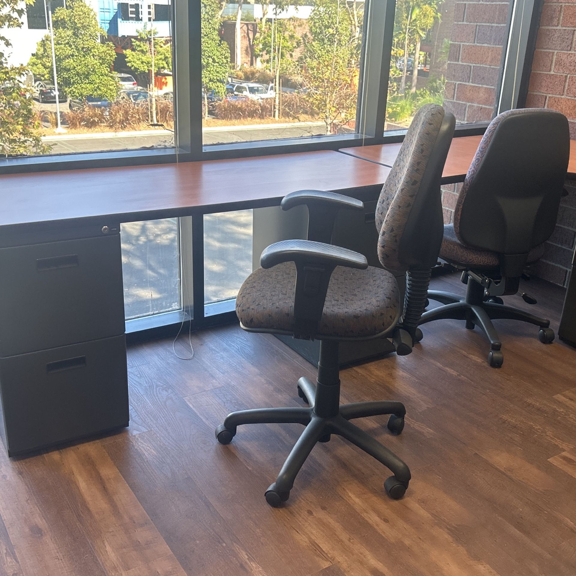 Office Desk With Chair Four Piece Sent