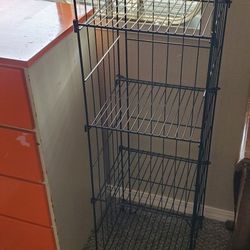 Folding Wire Bookshelf Or Storage Shelf