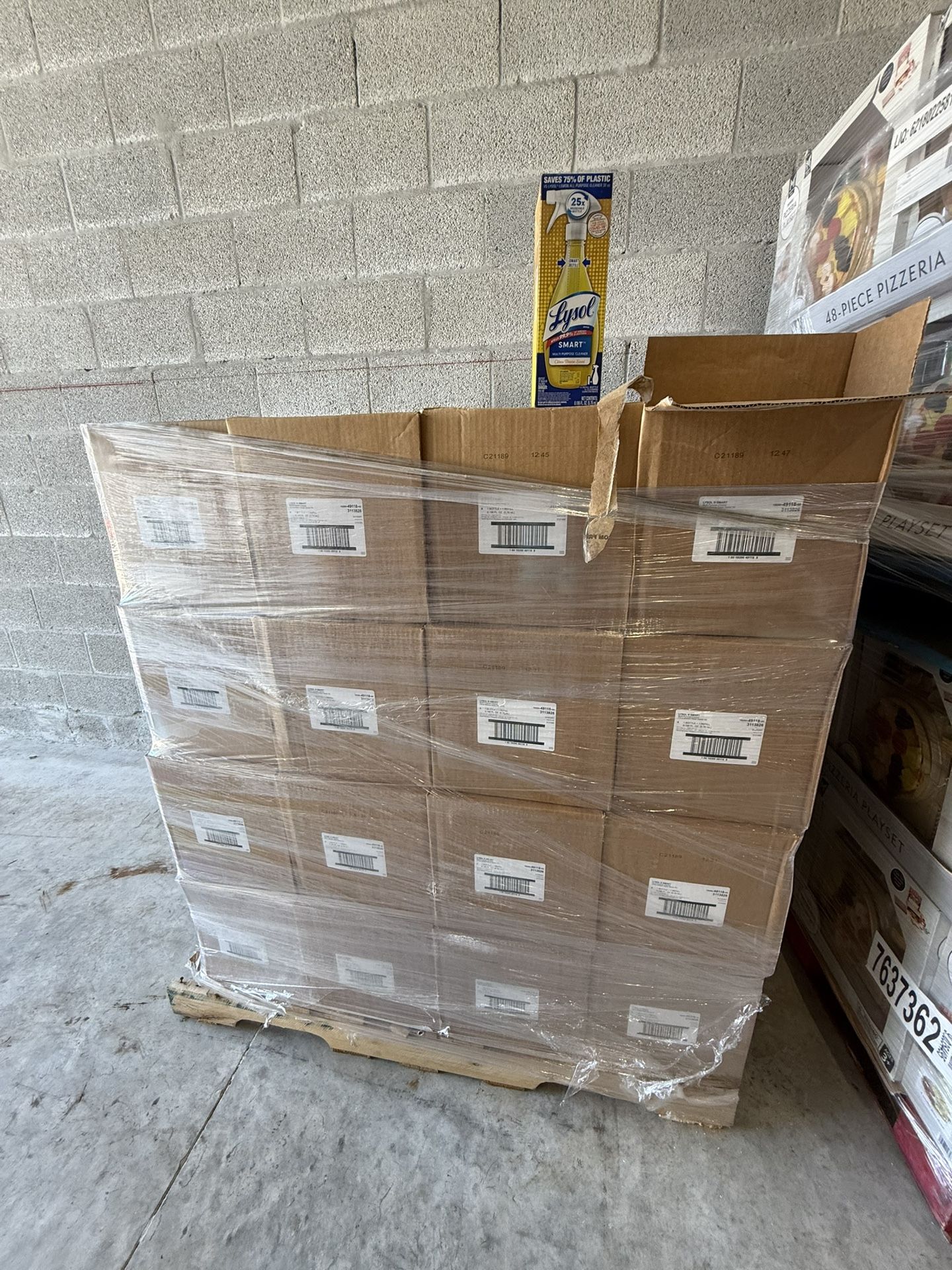 Wholesale Liquidation Pallet Of Brand New Lysol Smart Multi Purpose Cleaner 480 Units