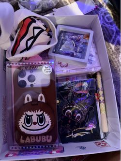 Full medium flat rate usps box filled with bubu, skullpanda, stitch, Babythree and more!