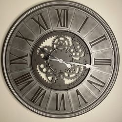 Giant Roman Numeral Gear Clock